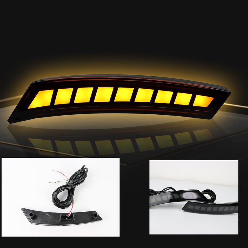 ZDEERAOTO LED Front Side Marker Light DRL Amber Sequential Turn Signal Lamp 2 in 1 Function Feature Kit for Nissan Frontier 2022 2023 2024 GEN3 OEM Trim Accessories - Image 4